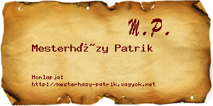 Mesterházy Patrik névjegykártya
