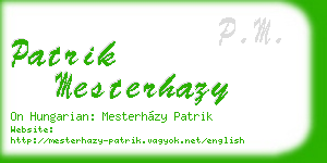 patrik mesterhazy business card